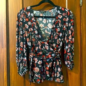 *SOLD* Banana Republic floral print wrap top